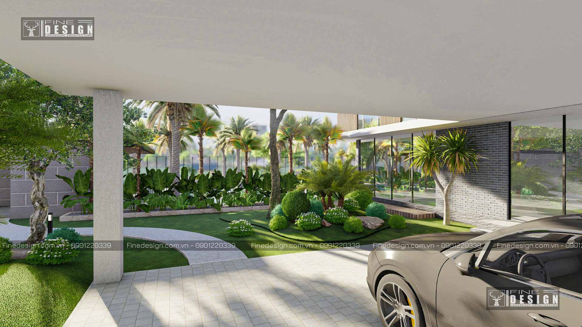 THIET KE CANH QUAN VILLA DIA TRUNG HẢI, CẢNH QUAN VILLA CHÂU ÂU, CẢNH QUAN TÂY BAN NHA (8)