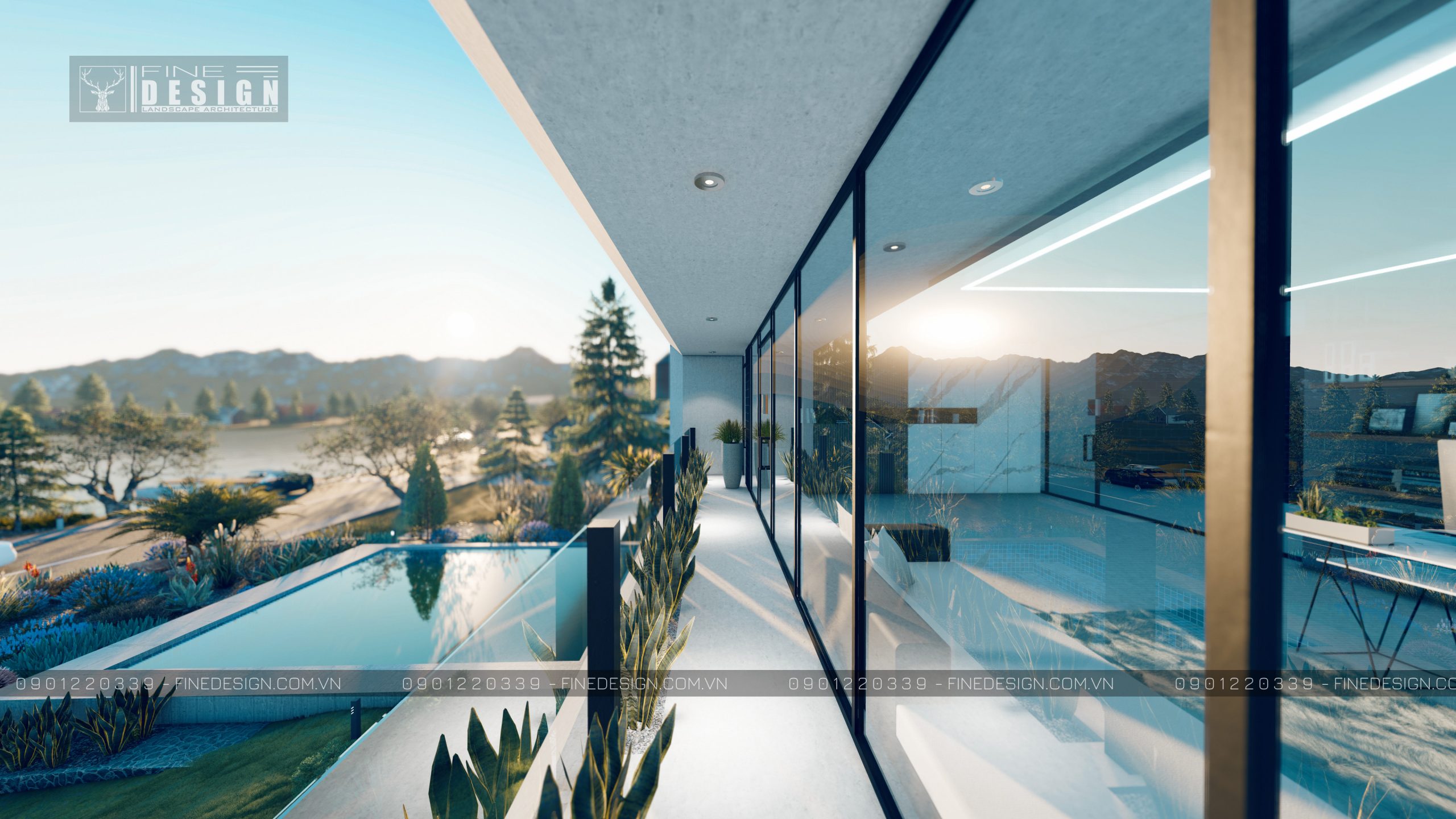 thiet ke nhà hien đại và vườn địa trung hải (6)