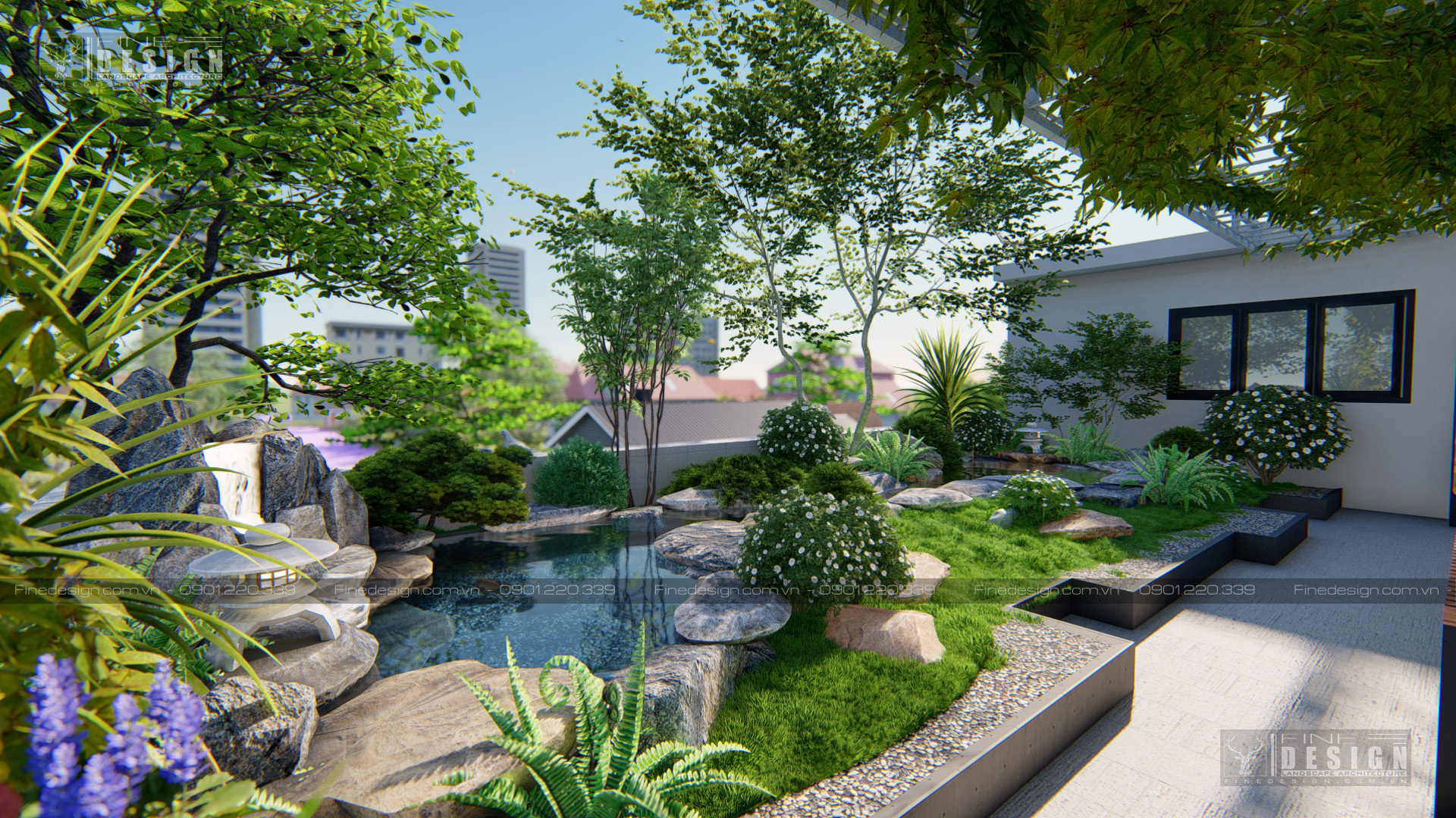 thiet ke vuon san thuong