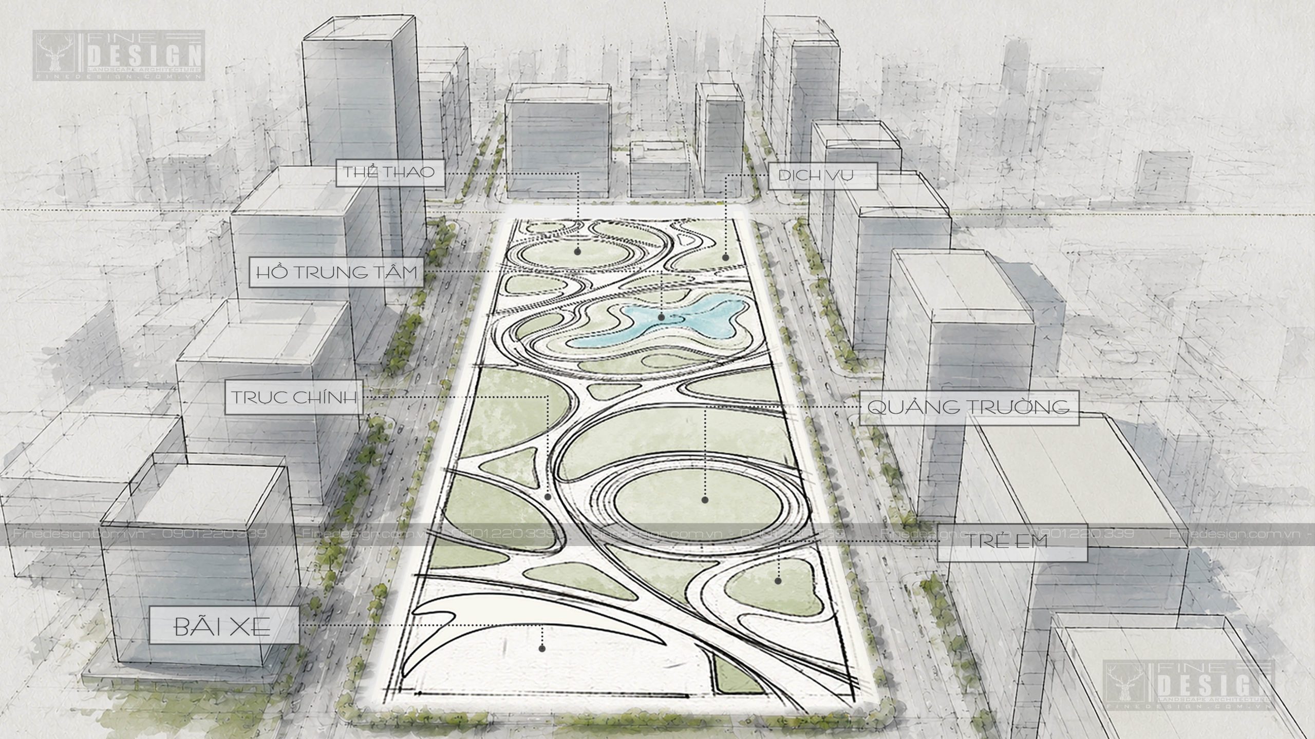 Sau khi concept được thống nhất, bước tiếp theo là phát triển phối cảnh 3D nhằm mô phỏng không gian thực tế của công trình.